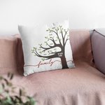 Taie d'Oreiller Personnalisée avec 1-22 Noms en Forme d'Arbre Généalogique Cadeau d'Anniversaire Fête des Mères pour Maman Grand-mère
