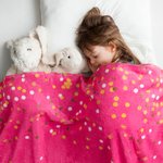 Gepersonaliseerde Multicolor Sparkling Glitter Gradient Design Zachte fleece deken met naam Verjaardag Verjaardagscadeau voor familie