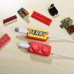 Personalized 3D Print Brick Style Name Tag USB Cable 1.5 Meter for iPhone Micro USB Type C Mobile Phone Accessory Birthday Gift for Friend Family