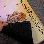 Personalized Nana and Papa's Garden Birth Flower Bouquet Doormat with Names Birthday Housewarming Gift for Family Mom Grandma