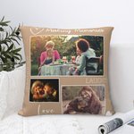 Personalized Multicolour Photo Collage Throw Pillow Cover with Text Mother's Day Family Gift for Mom Grandma