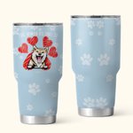 Personalisierte Dieser Mensch gehört zu 30oz Becher mit Tiernamen Geburtstag Geschenk für Hund Katze Haustier Liebhaber