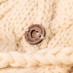Personalisierter Knopf mit Herz-Ausschnitt Walnussholz Kleidung Etiketten Stricken Projekt  Tags Geschenk für Mutter Oma Strick- und Häkelliebhaber