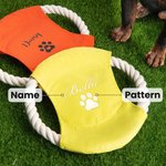 Personalisierte niedlichen Hund Pfote drucken Muster wasserdicht Hund fliegende Scheibe im Freien Hundespielzeug mit Namen Geburtstag Geschenk für Tierliebhaber