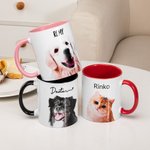 Gepersonaliseerde 1-3 Foto's Huisdier Portret 11oz Keramische Mok met Naam Verjaardagscadeau voor Huisdierliefhebber