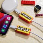 Personalized 3D Print Brick Style Name Tag USB Cable 1.5 Meter for iPhone Micro USB Type C Mobile Phone Accessory Birthday Gift for Friend Family
