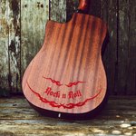 Personalised 2pcs Thorn Wings Guitar Bass Vinyl Decals with Text Gothic Music Instrument Decor Gift for Rock Punk Lovers