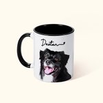 Gepersonaliseerde 1-3 Foto's Huisdier Portret 11oz Keramische Mok met Naam Verjaardagscadeau voor Huisdierliefhebber