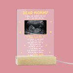 Personlig baby ultraljud foto LED akrylplatta med 4 justerbara färger Baby tillkännagivande Första mors dag present till ny mamma