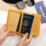 Coperta per passaporto personalizzata con nome e lingua floreale per donna, regalo di compleanno, damigella d'onore, amante dei viaggi.
