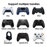 Support de Manette de Jeu Personnalisé avec Nom Accessoire de Bureau en Acrylique avec 12 Modes d'Éclairage pour Contrôleur de Jeu