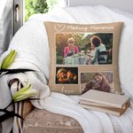 Personalized Multicolour Photo Collage Throw Pillow Cover with Text Mother's Day Family Gift for Mom Grandma