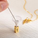 Collier Gravé Personnalisé Texte Pendentif Urne de Cendres Cadeau Commémoratif pour Amoureux des Animaux de Compagnie