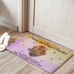 Personalized Nana and Papa's Garden Birth Flower Bouquet Doormat with Names Birthday Housewarming Gift for Family Mom Grandma