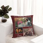 Personalized Multicolour Photo Collage Throw Pillow Cover with Text Mother's Day Family Gift for Mom Grandma