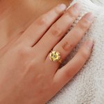 Henkilökohtainen Dainty syntymä kukka sormus syntymäkivi äitienpäivä syntymäpäivälahja hänelle