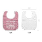 Bavaglino personalizzato per la prima festa della mamma con nome Regalo neonato per la festa della mamma, adatto alla pelle, per il bebè
