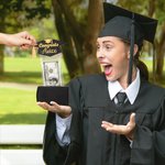 Gepersonaliseerde Glitter Graduation Cap Pull Out Money Gift Box Geld Houder met Naam en 30st Transparante Zakjes Gift voor Class of 2025 Afgestudeerden