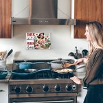 Peinture Murale sans Cadre Personnalisée avec Nom Indépendance Féminine Décoration de Maison Cadeau d'Emménagement Fête des Mères pour Elle