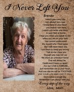 Gepersonaliseerde I Never Left You Gedicht Gedenkdeken met Foto en Naam Herinnering In Liefdevolle Herinnering Sympathie Geschenk voor Verlies van Gel