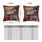 Personalized Multicolour Photo Collage Throw Pillow Cover with Text Mother's Day Family Gift for Mom Grandma