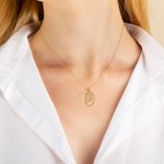 Personalised Engraved Birth Flower Line Sterling Silver Necklace Bridal Shower Birthday Mother's Day Gift for Women