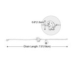 Bracelet Réglable Personnalisé avec Nom Race de Chien et Patte d'Animal Cadeau d'Anniversaire Commémoration pour Amoureux ou Propriétaires des Animaux