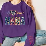 Personalised Multi-colour Floral I Love Being MOM T-shirt Sweatshirt with 1-7 Names Mother’s Day Birthday Gift for Mom Grandma