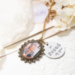 Charm personnalisé pour bonnet de fin d'études Bouquet de mariage Photo avec Charm gravé Graduation Wedding pour jeune mariée diplômée