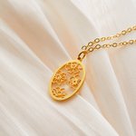 Personalised Engraved Birth Flower Line Sterling Silver Necklace Bridal Shower Birthday Mother's Day Gift for Women