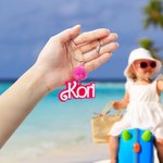 Style Poupée Rose 3D Acrylic Tote Bag Tag with Name or Letter Birthday Beach Party Gift for Her