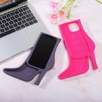 Personalized  Fashion Curved Font Style 3D High-heeled Shoe iPhone Case with Name Funny Birthday Gift for Friends