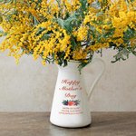 Vaso di ceramica con testo personalizzato Happy Mother's Day Flower Home Decor Regalo di compleanno per la festa della mamma per le donne