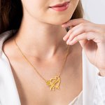Collana con cuore di pietra di nascita personalizzata con nome Regalo per la festa della mamma, San Valentino, anniversario per lei