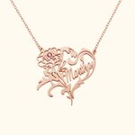 Collana con cuore di pietra di nascita personalizzata con nome Regalo per la festa della mamma, San Valentino, anniversario per lei