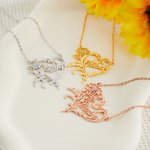 Collana con cuore di pietra di nascita personalizzata con nome Regalo per la festa della mamma, San Valentino, anniversario per lei