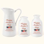 Vaso di ceramica con testo personalizzato Happy Mother's Day Flower Home Decor Regalo di compleanno per la festa della mamma per le donne
