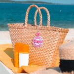 Style Poupée Rose 3D Acrylic Tote Bag Tag with Name or Letter Birthday Beach Party Gift for Her