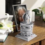 Personalized Forever in Our Hearts Angel Perpetual Calendar with Name and Date Desk Decor Sympathy Memorial Gift for Loss of Loved One