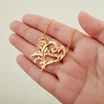 Collana con cuore di pietra di nascita personalizzata con nome Regalo per la festa della mamma, San Valentino, anniversario per lei