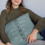Personalised Mother Acronym Multi-colour Throw Pillow Cover with Text Mother's Day Birthday Gift for Mom