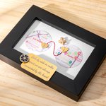 Personalizado We Are Always Connected By The Heart Dos mapas en un marco Regalo de larga distancia para pareja