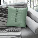 Personalised Mother Acronym Multi-colour Throw Pillow Cover with Text Mother's Day Birthday Gift for Mom