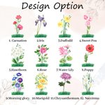 Personalized Happy Birthday Watercolor Birth Flower Ceramic Vase with Name Home Decoration Mother's Day Gift for Woman