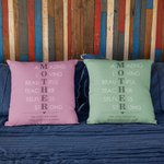 Personalised Mother Acronym Multi-colour Throw Pillow Cover with Text Mother's Day Birthday Gift for Mom
