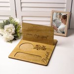 Regalo de Cumpleaños para los amantes de la Lectura Personalizado y Grabado Flor de Nacimiento Soporte de Madera para Libros Juego de Marcapáginas con