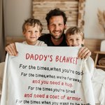 Personalized Daddy We Love You Always Forever Soft Blanket with Cute Characters Home Decoration Birthday Father's Day Gift for Dad Grandpa