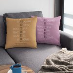 Personalised Mother Acronym Multi-colour Throw Pillow Cover with Text Mother's Day Birthday Gift for Mom