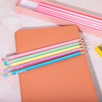 Boîte de 12 crayons HB personnalisés avec nom et éléments mignons Cadeau de rentrée scolaire pour enfants
