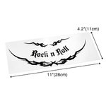 Personalised 2pcs Thorn Wings Guitar Bass Vinyl Decals with Text Gothic Music Instrument Decor Gift for Rock Punk Lovers